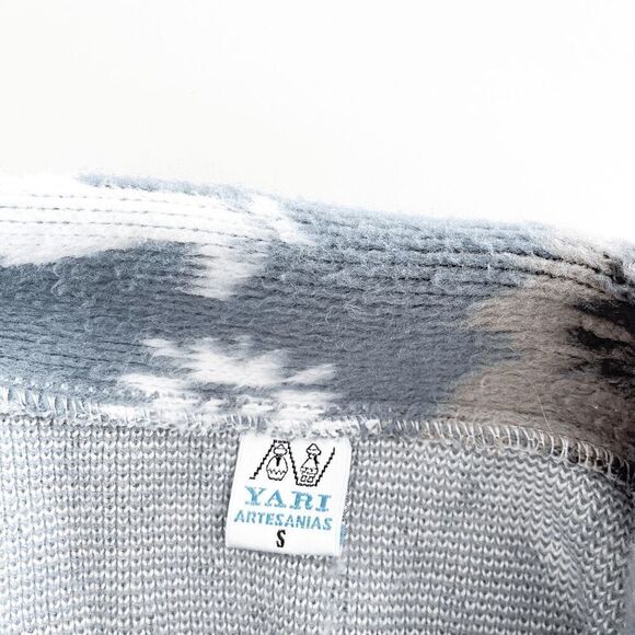 Yari Artesanias Women's Llama Fair Isle Full Zip Wool Sweater Multicolor Small - Picture 3 of 7